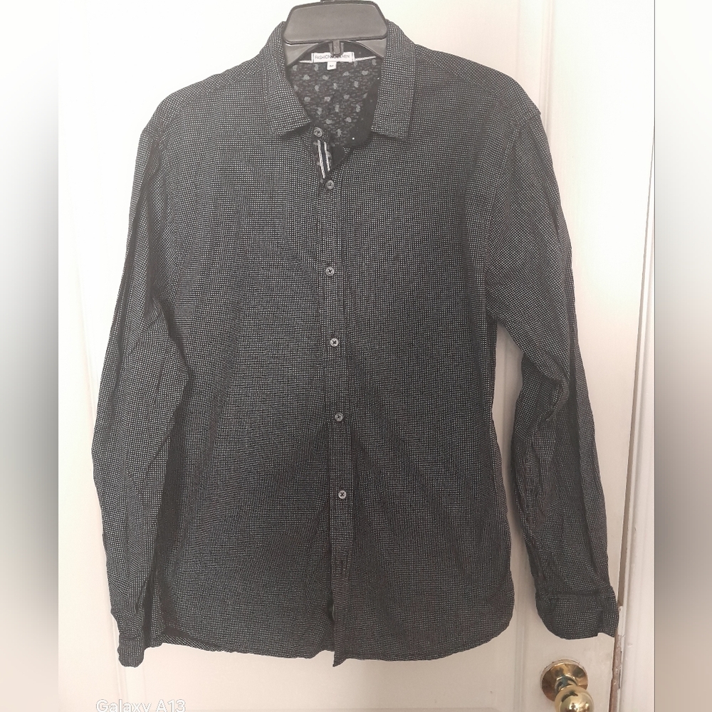 Fashion Nova Men's Black Patterned Shirt